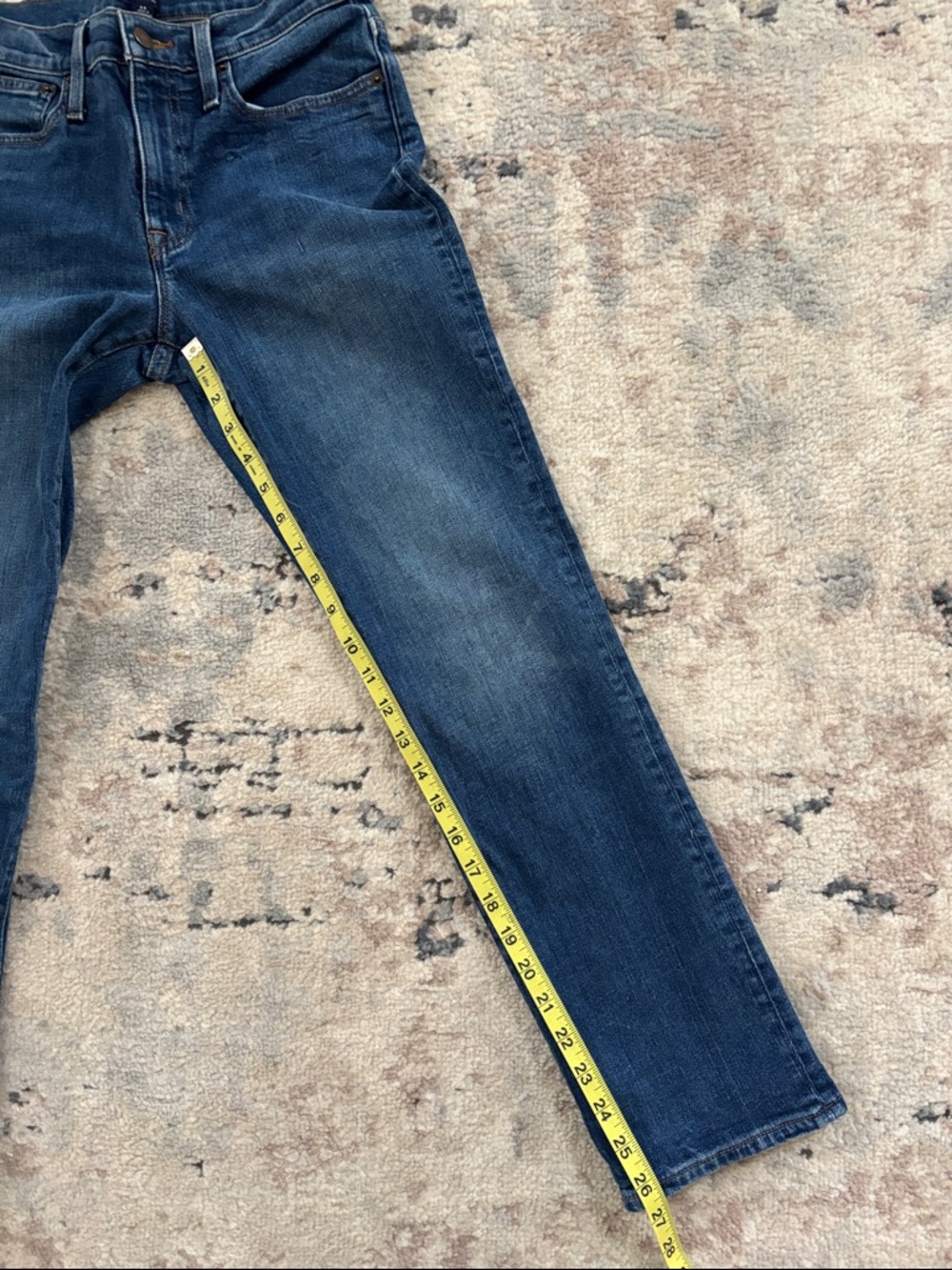 Women’s J. Crew Dark Blue Slim Boyfriend Straight-Leg Jeans size 25 - Picture 5 of 6